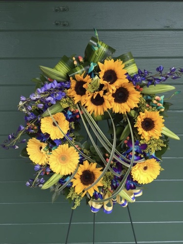 Royal Summer Wreath from Forever Flowers, flower delivery in St. Thomas, VI