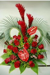 Tropic Heart from Forever Flowers, flower delivery in St. Thomas, VI