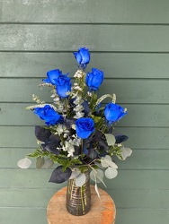 12 Blue Roses from Forever Flowers, flower delivery in St. Thomas, VI