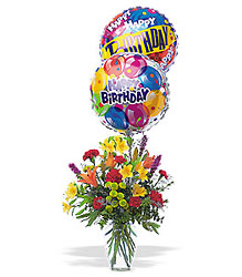 Birthday Balloon Bouquet from Forever Flowers, flower delivery in St. Thomas, VI
