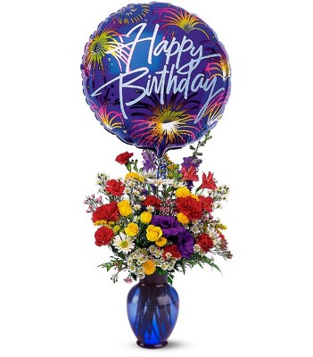 Birthday Explosion from Forever Flowers, flower delivery in St. Thomas, VI